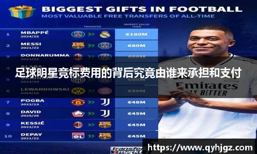 足球明星竞标费用的背后究竟由谁来承担和支付